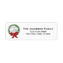 Search for red bow return address labels Simple