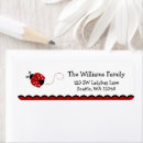 Search for red ladybug return address labels Black
