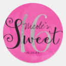 Search for pink black sweet 16 stickers Sixteen