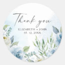 Search for blue thank you wedding stickers Chic