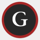 Search for initial g stickers Red