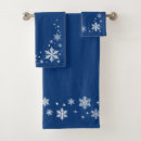 Search for blue christmas bath towels White snowflakes