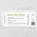 Search for destination wedding save the dates Boarding pass