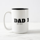 Search for dad est mugs Black white