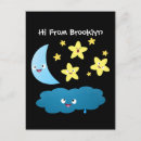 Recherche de lune étoile cartes postales Dessin animé