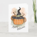 Search for witch hat halloween cards Orange