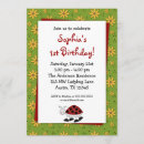 Search for ladybugs birthday invitations Daisies
