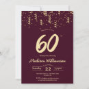 Search for burgundy and gold birthday invitations Elegant