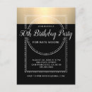 Search for metallic gold invitations Black