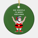 Search for wrestling ornaments Santa claus