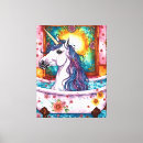 Search for purple unicorn canvas prints Colourful