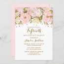 Search for pretty 50th birthday invitations Gold