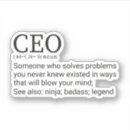 Search for business entrepreneur stickers Ceo