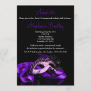 Search for purple masquerade birthday invitations Ball