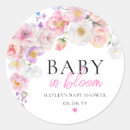 Search for girl baby shower stickers Wildflower