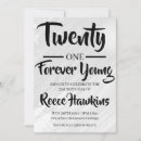 Search for modern 21st birthday invitations Minimalist