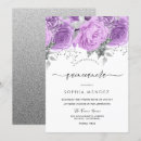 Search for lavender quinceanera invitations Elegant