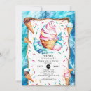 Search for ice cream cone birthday invitations Colourful