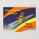 Search for retro rocket postcards Moon