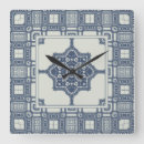 Search for moroccan tile clocks Blue