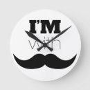 Search for mustache clocks Black