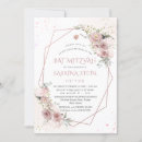Search for blush pink bar bat mitzvah invitations Star of david