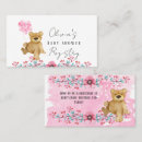 Search for teddy bear business cards Pink
