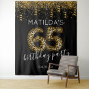 Search for 65th birthday decor Black and gold