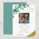 Search for elegant 50th anniversary invitations Eucalyptus greenery