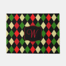 Search for harlequin doormats Red and green