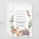 Search for winter woodland baby shower invitations Watercolor