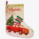 Search for red truck christmas stockings Farmhouse