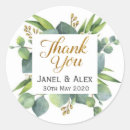 Search for thankyou wedding stickers Green
