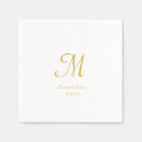 Search for gold and white wedding napkins Script
