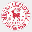 Search for red post box stickers Merry christmas