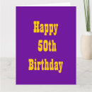 Search for 50th big birthday cards Purple