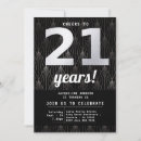 Search for black silver 21st birthday invitations Glitter