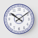 Search for white and blue kitchen clocks Floral