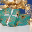 Search for peacock feathers wrapping paper Aqua