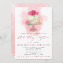 Recherche de baptême 1ans anniversaire invitations Rose