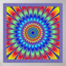 Recherche de fleur fractale posters Coloré