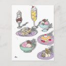 Recherche de nourriture douce cartes postales Dessert