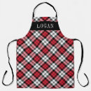 Search for red and black aprons For him