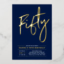 Recherche de gold 50th birthday invitations Modern