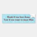 Search for honk if you love jesus bumper stickers Funny