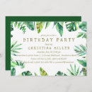Search for leaves birthday invitations Greenery