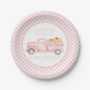 Recherche de chute assiettes en papier Baby shower citrouille