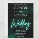 Search for neon green wedding invitations Glow