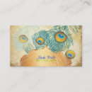 Recherche de paon vintage cartes visite Plumes