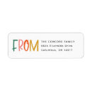 Search for pink and green return address labels Colorful
